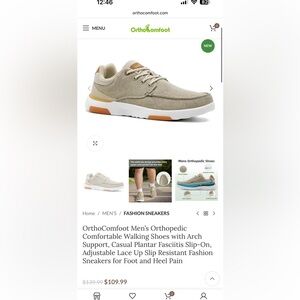 OrthoComfoot Men’s Orthopedic Comfortable Walking Shoes size 13